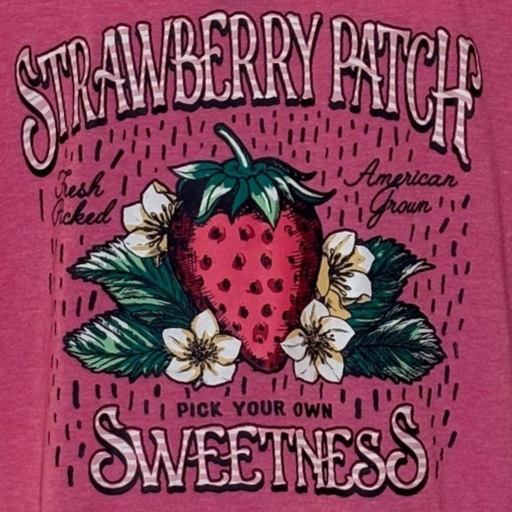Southern Y'all Graphic T-Shirt Women Large Pink Strawberry Southern Girl NWOT
